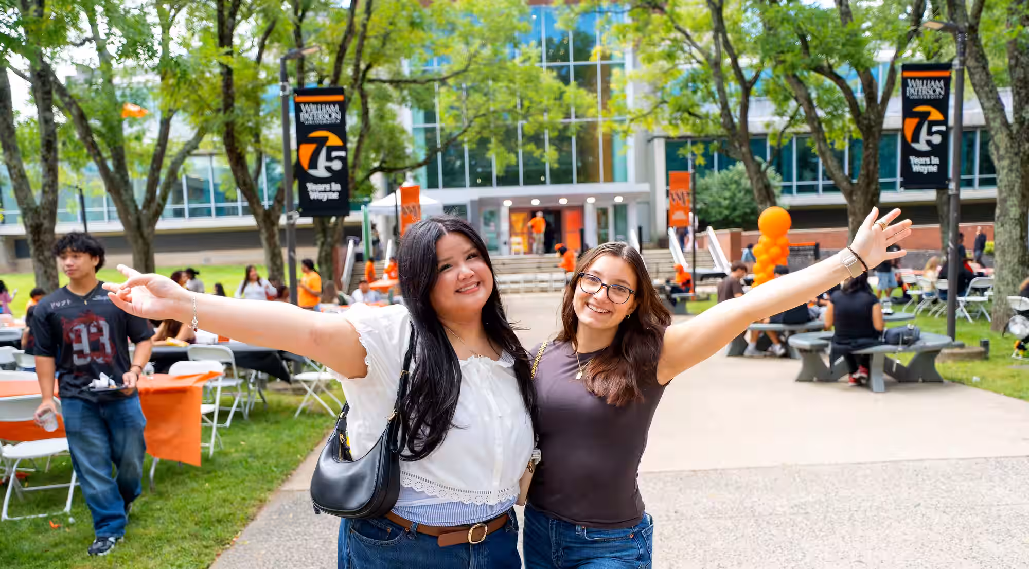 Two students on the WP campus